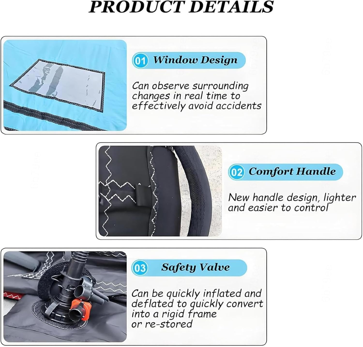 Inflatable Hydrofoil Board,Handheld Surf Sail,Inflatable Surfing Wing,Kitesurfing Wing Windsurfing with Window,for Water Sports Kiteboard Surf,6m³