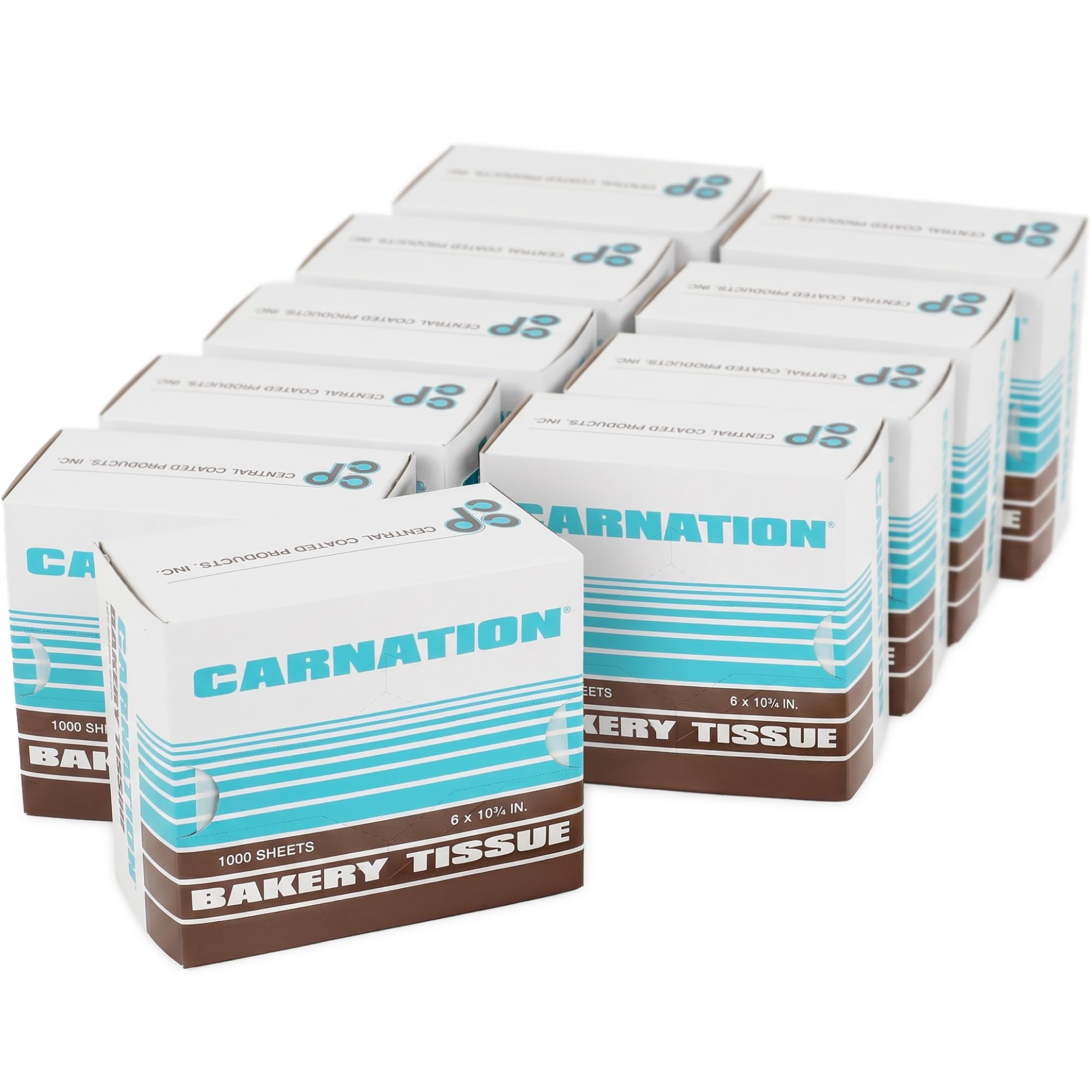Carnation 10000 Pcs White Deli Wrap Wax Paper Sheets - 6" x 10.75" Pre-Cut, Interfolded Food Paper Sheets - for Basket Liners, Sandwich Wrapping - Grease and Oil-Resistant, Non-Stick, Microwave-Safe
