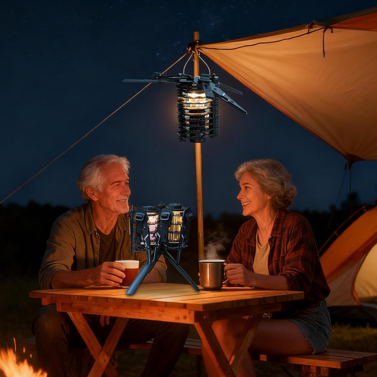 Aluminum Lantern Stand - Portable Light Holder | 255g Folding Outdoor Gear with Stable Base, Compact Accessory for Lawn Park Garden, Lightweight Camping Pole for Patio Yard Deck Campfire