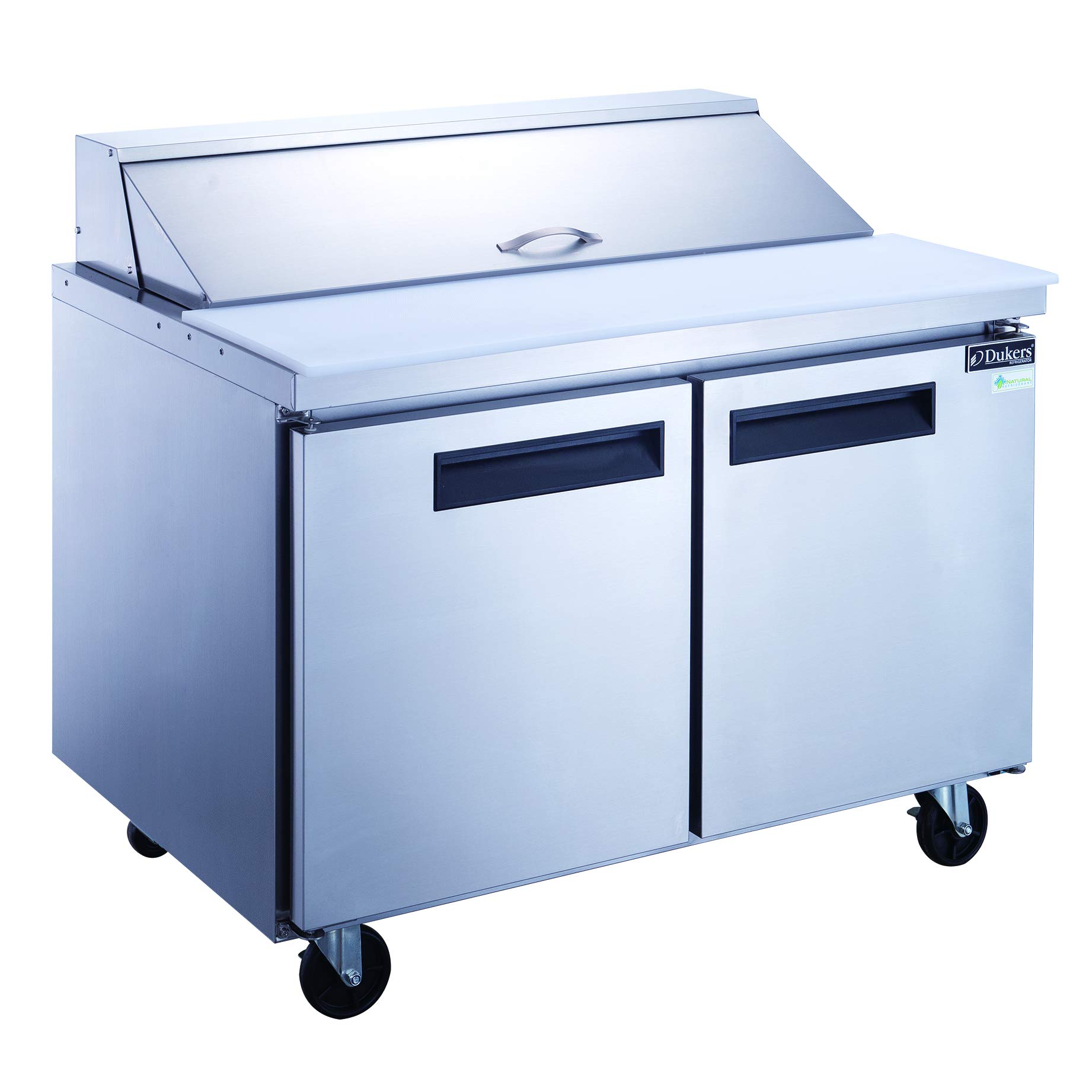 11.4 cu. ft. 2-Door Commercial Food Salad Sandwich Prep Table Refrigerator 48" inch by Dukers – medium, 11.47 cubic_feet, Stainless Steel, Model DSP48-12-S2