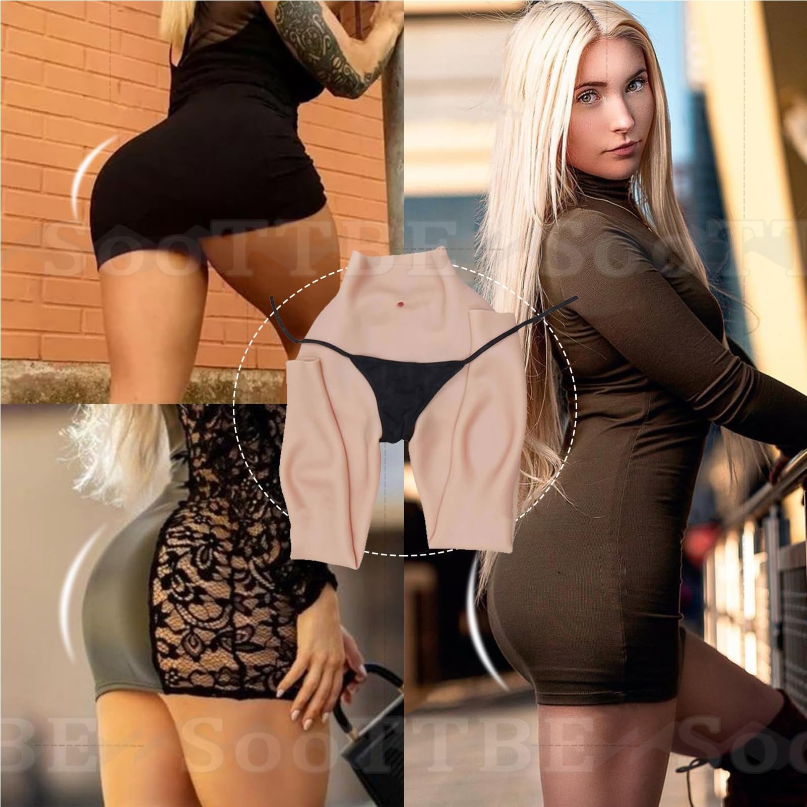 Mutandine in Silicone A Vita Intera Stile alla Caviglia Slip Boxer Modellante A Vita Alta Anca Invisibile Culo Enorme Mutandine per Le Donne