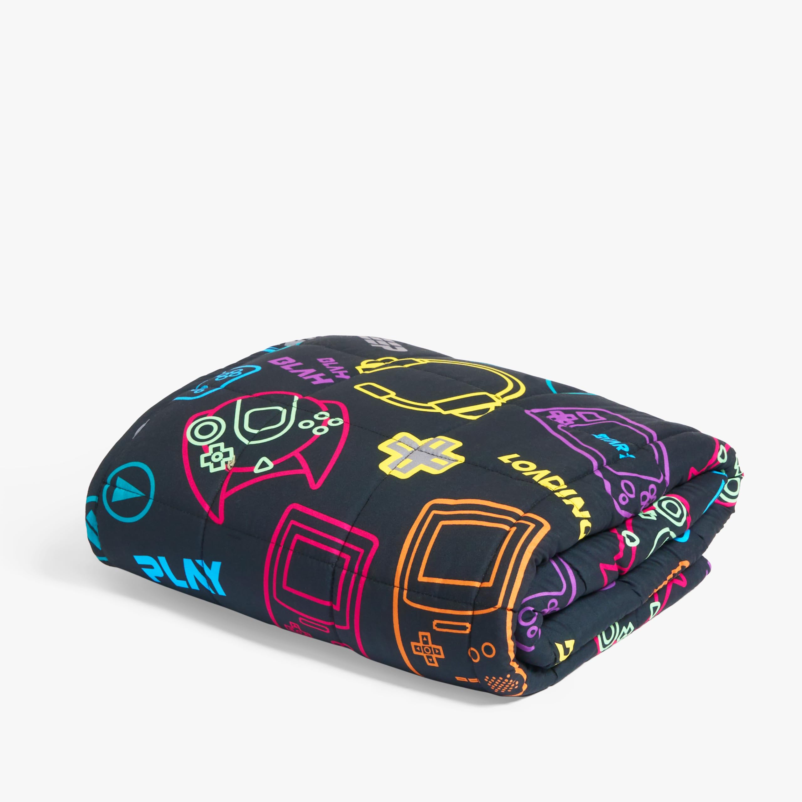 OHS Weighted Blanket Adult 3kg, Black Gaming Weighted Blanket Teddy Fleece Reverse Calming...