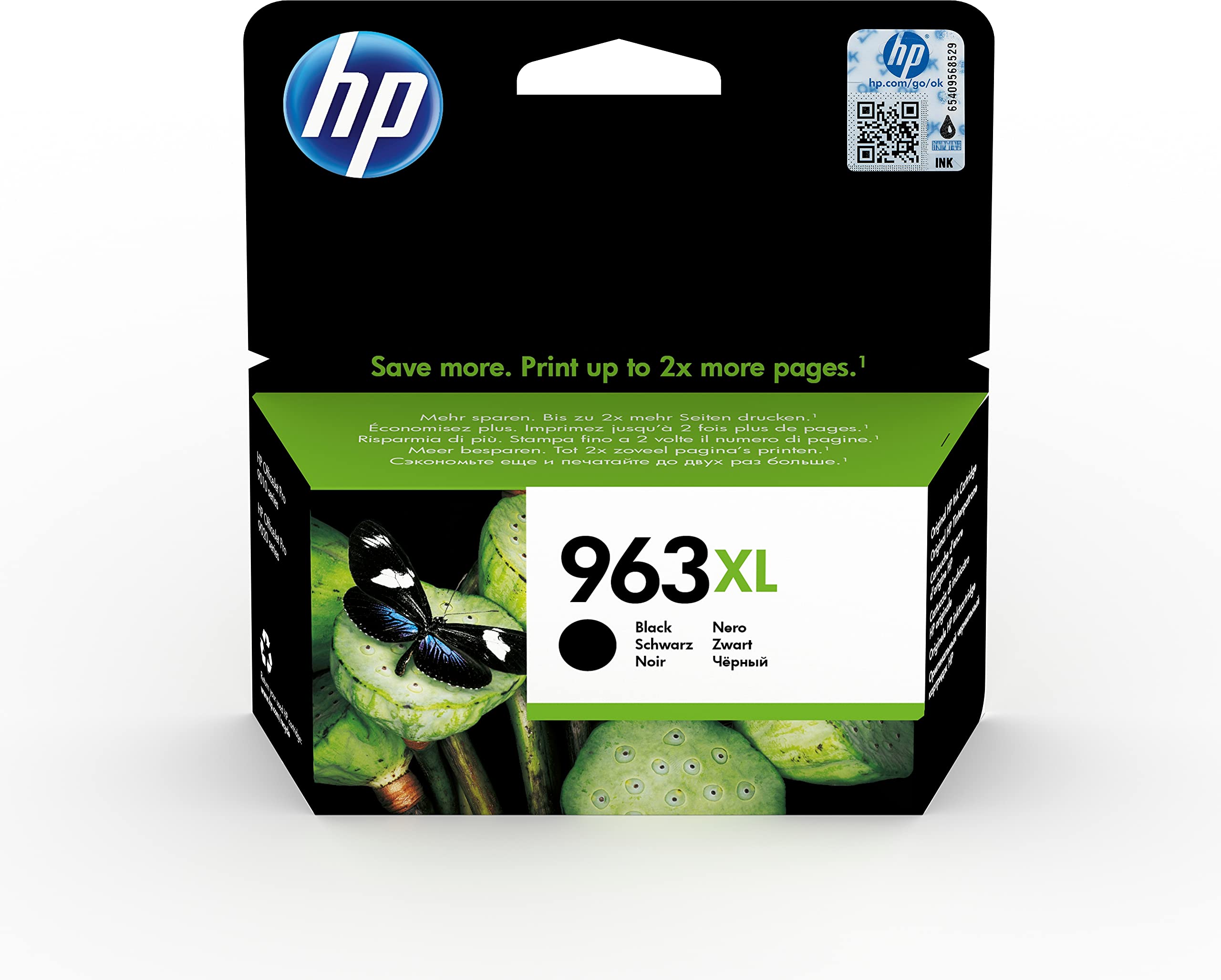 Tinten-Set Nr. 963XL – HP 963 XL Original Tintenpatrone Schwarz (1x 2000 Seiten, 3x 1600 Seiten)