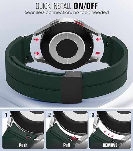 Miniatura 7 de MoKo Correas compatibles con Samsung Galaxy Watch 654 de 1.57 pulgadas, 1.73 pulgadas, Watch 6 Classic de 1.73 pulgadas, 1.77 pulgadas, Watch 5 Pro