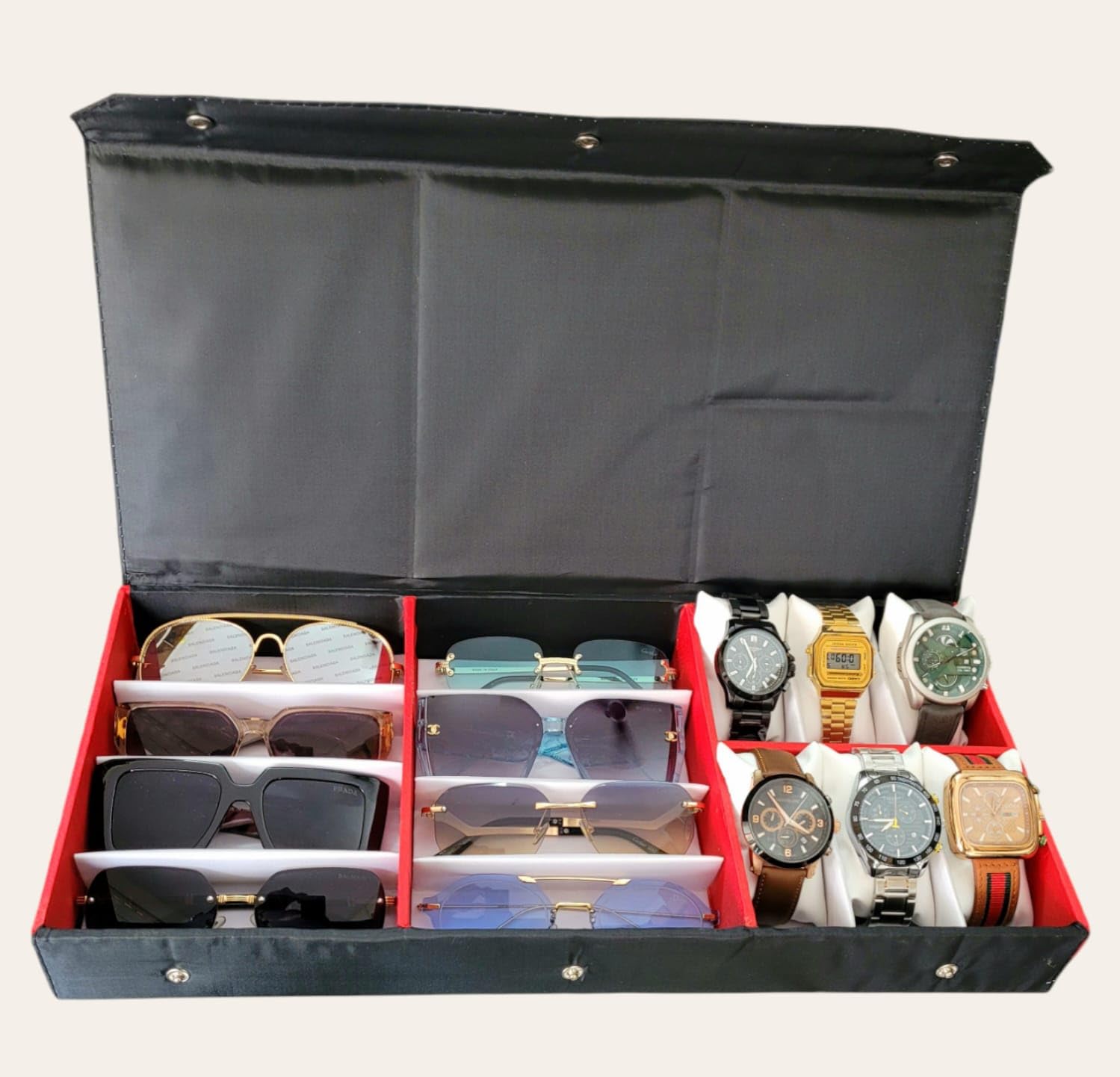 Proniks Jwellery Box for watches,accessories and Eyewear storage box organizer compartment in Multicolor (make in india). (B0CZTB69DQ) Amazon Price History, Amazon Price Tracker