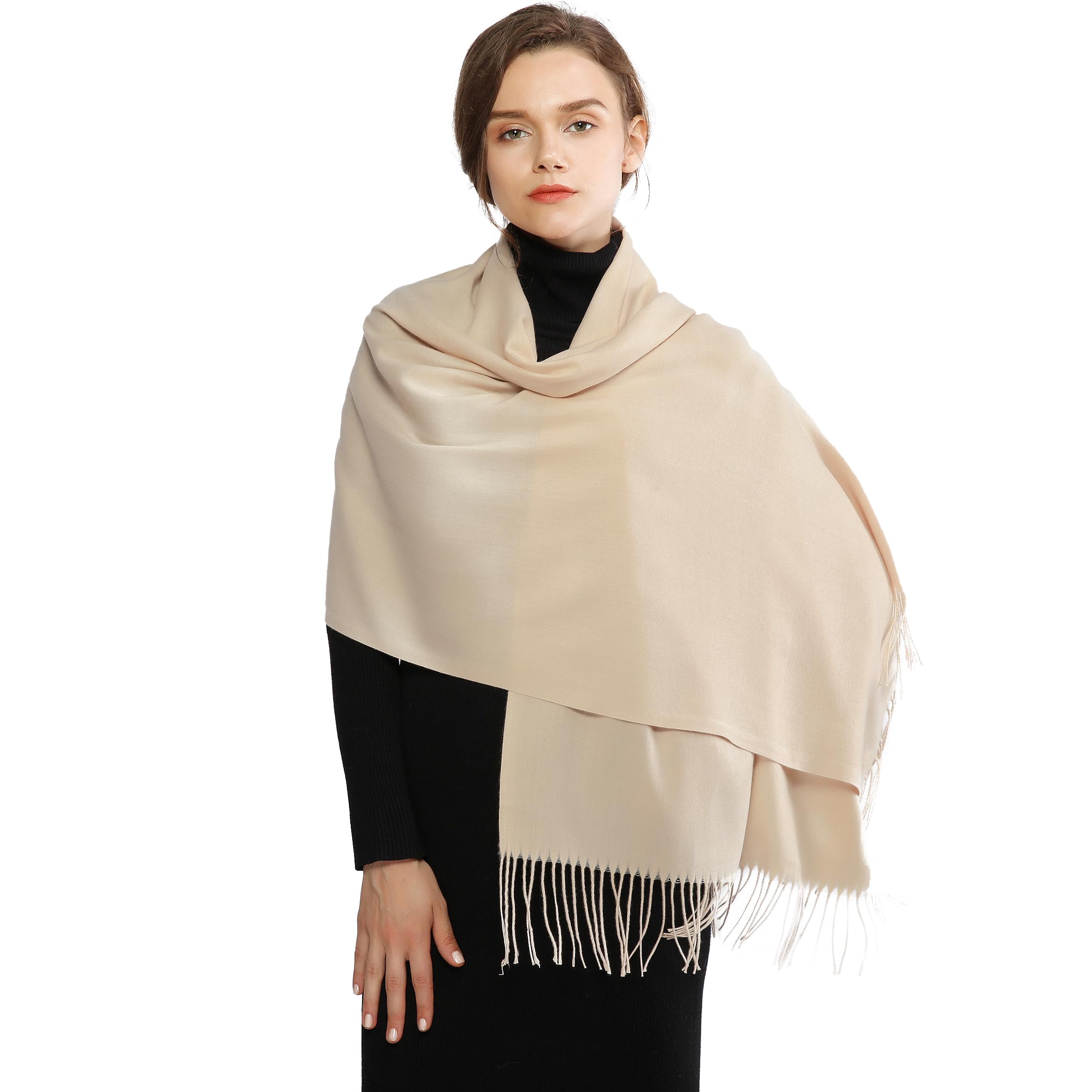 RIIQIICHY Sciarpa Scialle Donna Stola Invernale Pashmina Elegante Cerimonia Con Frange