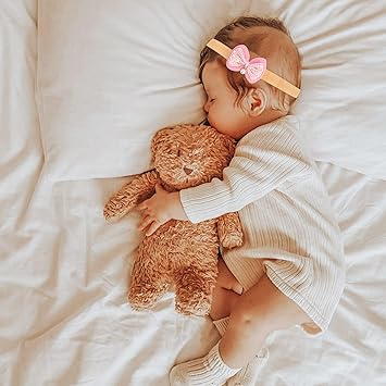 Beera 1Pcs Baby Turban Knotted Elastic Bows Headbands Wrap Hair Accessories for Infant, Toddler, Newborn Girls (Orange)