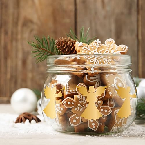Miniatura 4 de Whaline Sobres de Navidad adhesivos de sellado de ángel dorado 400 unidades autoadhesivas para recuerdos de fiesta de Navidad negocios invitaciones
