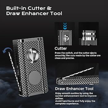 5-in-1 Torch Lighter With Holder, V & Straight Tool, Dual Jet Flame - View #9