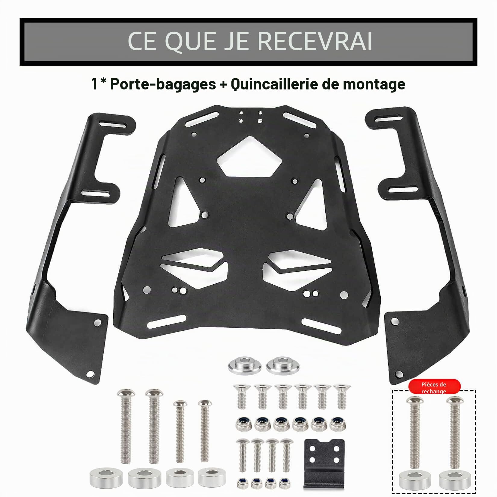 PSLER Porte-Bagages pour CB500X 2013-2023 et pour CB400X 2021-2023 et pour CB500F 2013-2018 et pour NX400 NX500 2024, Arrière Transporteur Accessoires Moto
