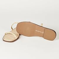 Vista 4 de The Drop Sandalias planas Paris con dos correas y punta cuadrada para mujer