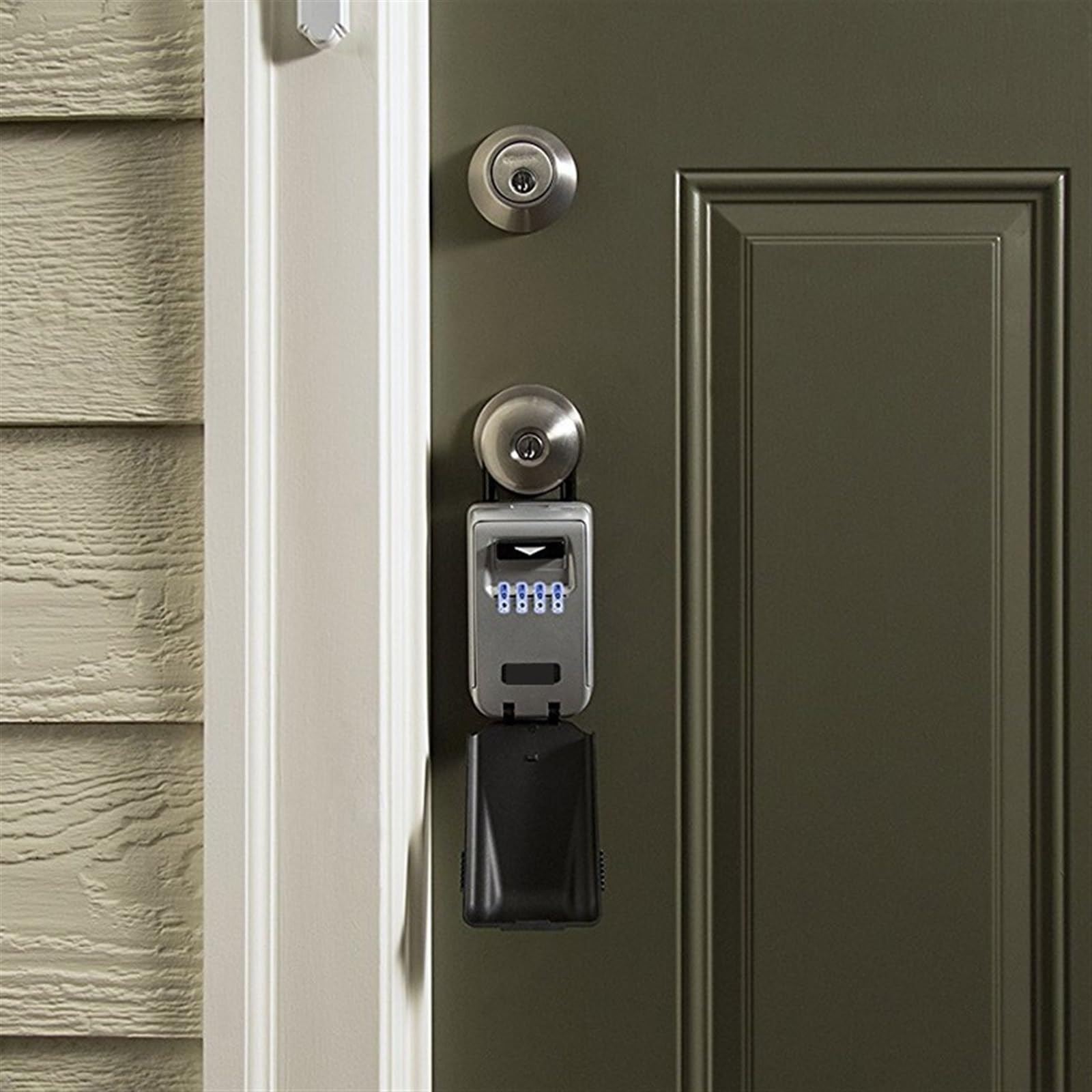 Cassaforte, cassaforte per la casa, Serratura Esterna Chiave Cassetta Di Sicurezza Chiavi Scatola Di Immagazzinaggio Lucchetto Usa Quadranti Luminosi Chiavi Di Blocco Password Gancio Scatole Organizer