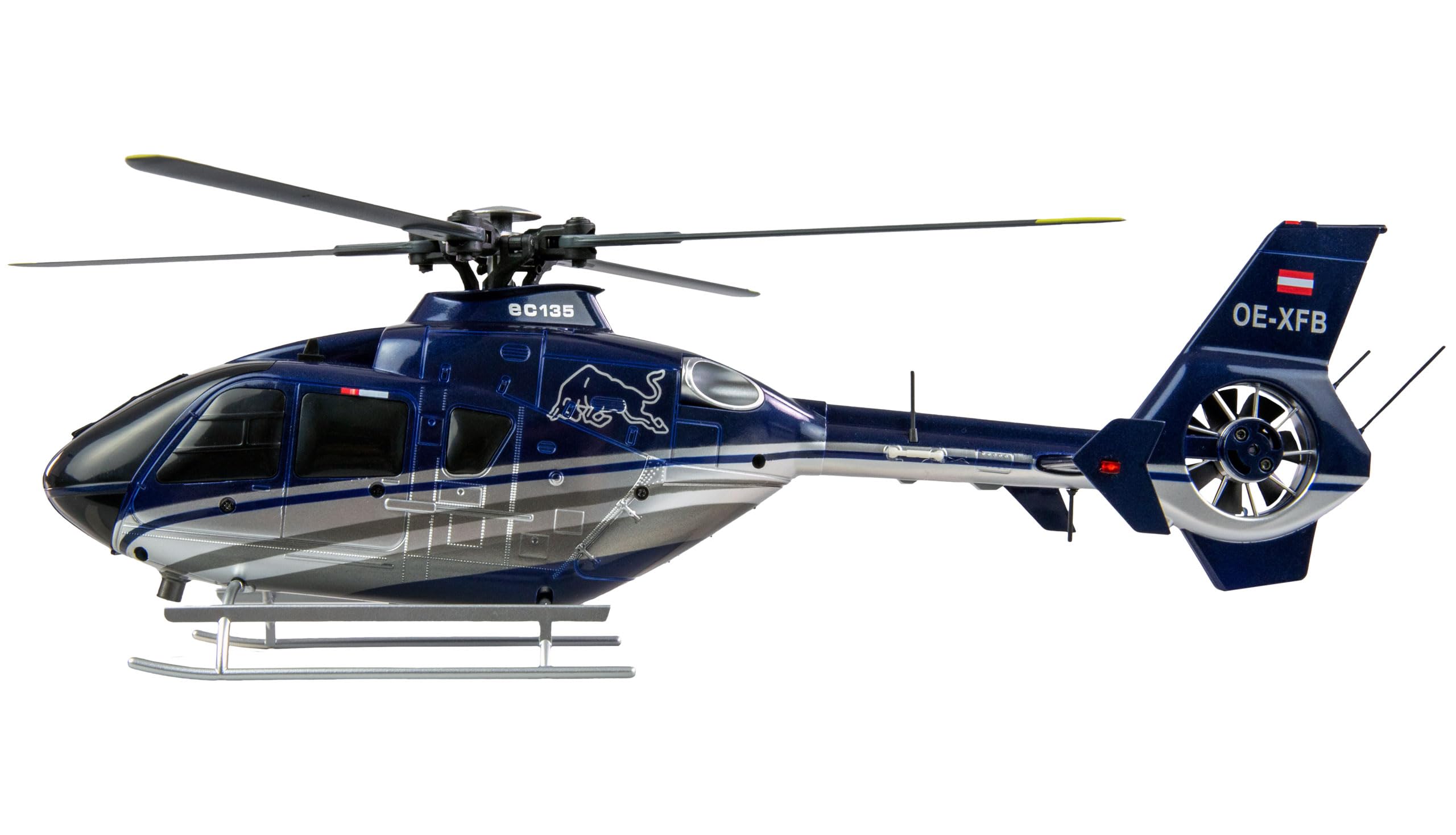 Amewi The Flying Bulls EC135 - Elicottero senza brushless a 6 canali 6G RTF RC radiocomandato, colore: Blu