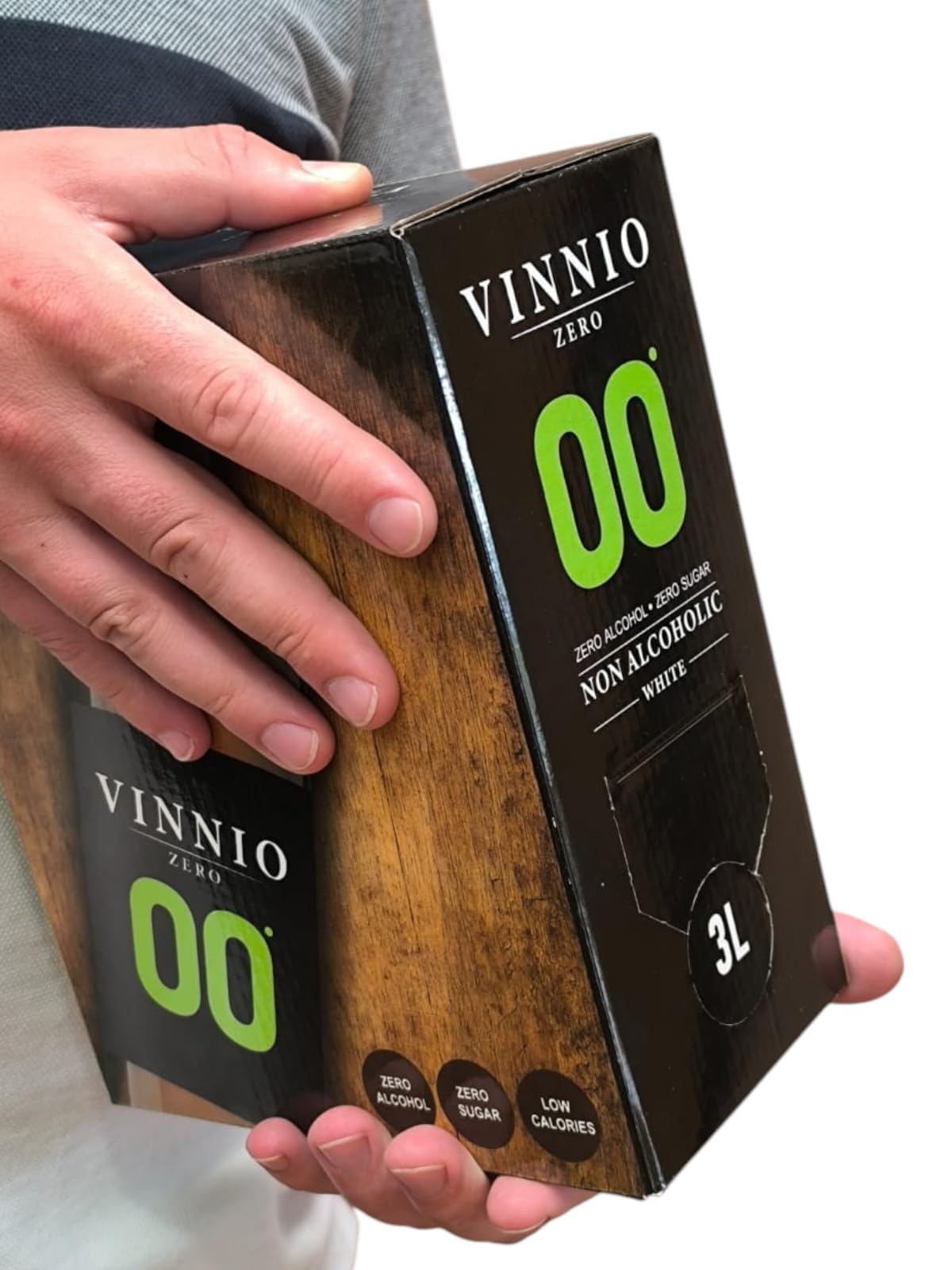 Vino blanco SIN alcohol - Formato Nevera - VINNIO - 0,0 Premium Blanco | 3 Bag in Box de 3 litros- total 9 litros | Equivalente a más de 12 Botellas de 750 | Formato ahorro Formato Nevera