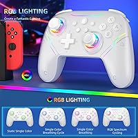 Vista 3 de EJGAME Wireless Controller Compatible with Switch/Switch 2/Windows PC/Steam Deck/Android, Switch Pro Controller with Hall Effect Joysticks and