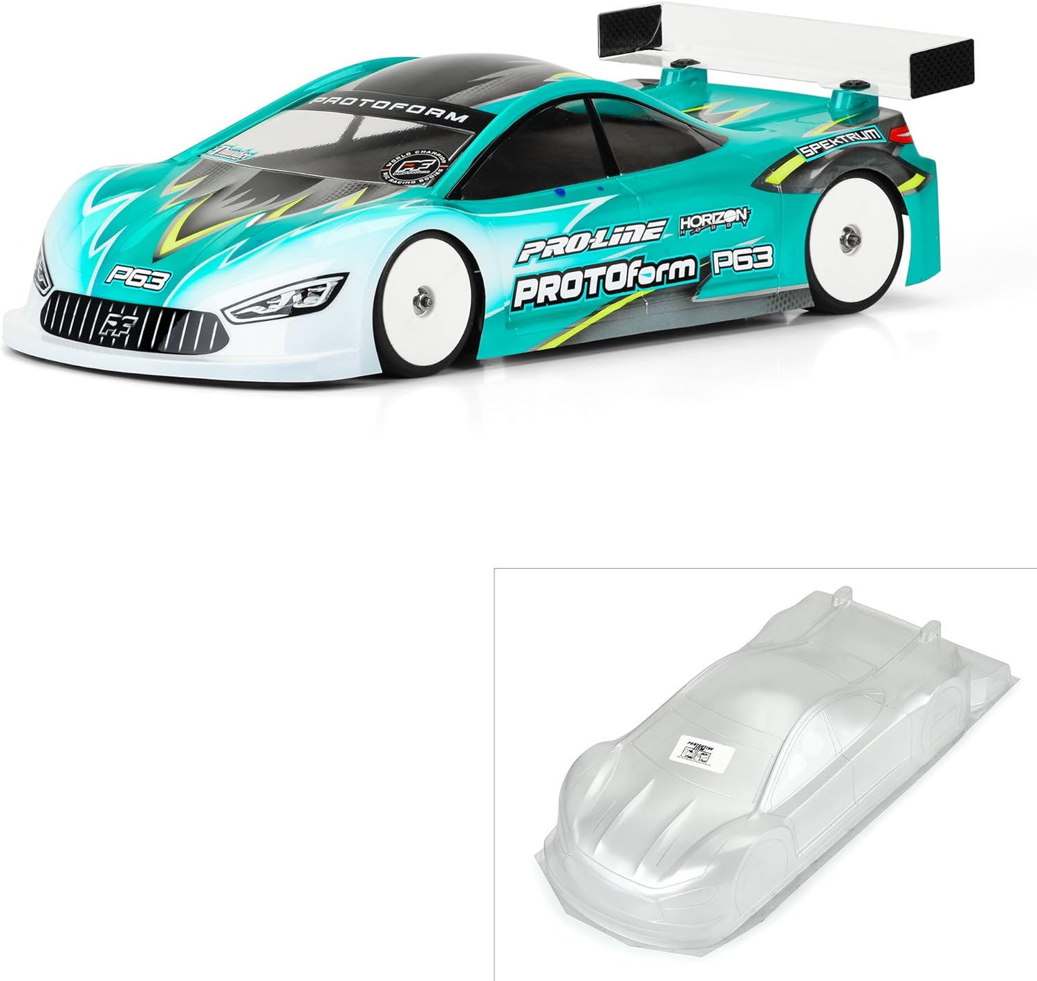 Pro-line Racing PROTOform 1/10 P63 X-Lite 0.4mm Clear Body for 190mm TC PRM158015 Car/Truck Bodies Wings & Decals