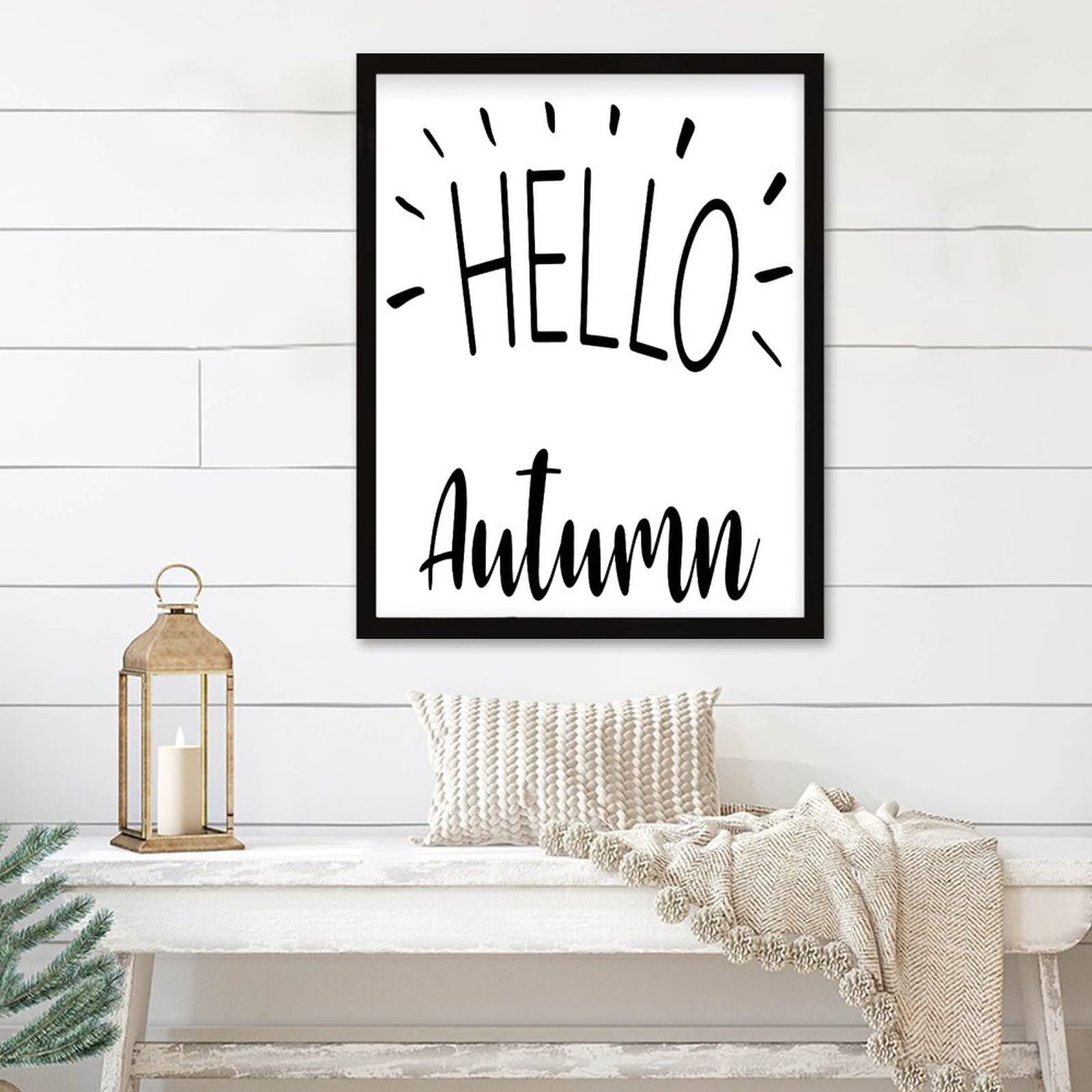 Panneau en bois Hello Autumn de bricolage créatif pour votre décoration d'automne
