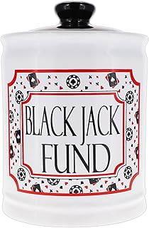 Cottage Creek Blackjack Fund Casino Piggy Bank & Candy Jar, Perfect Boyfriend Gifts, Dad Gifts for Him