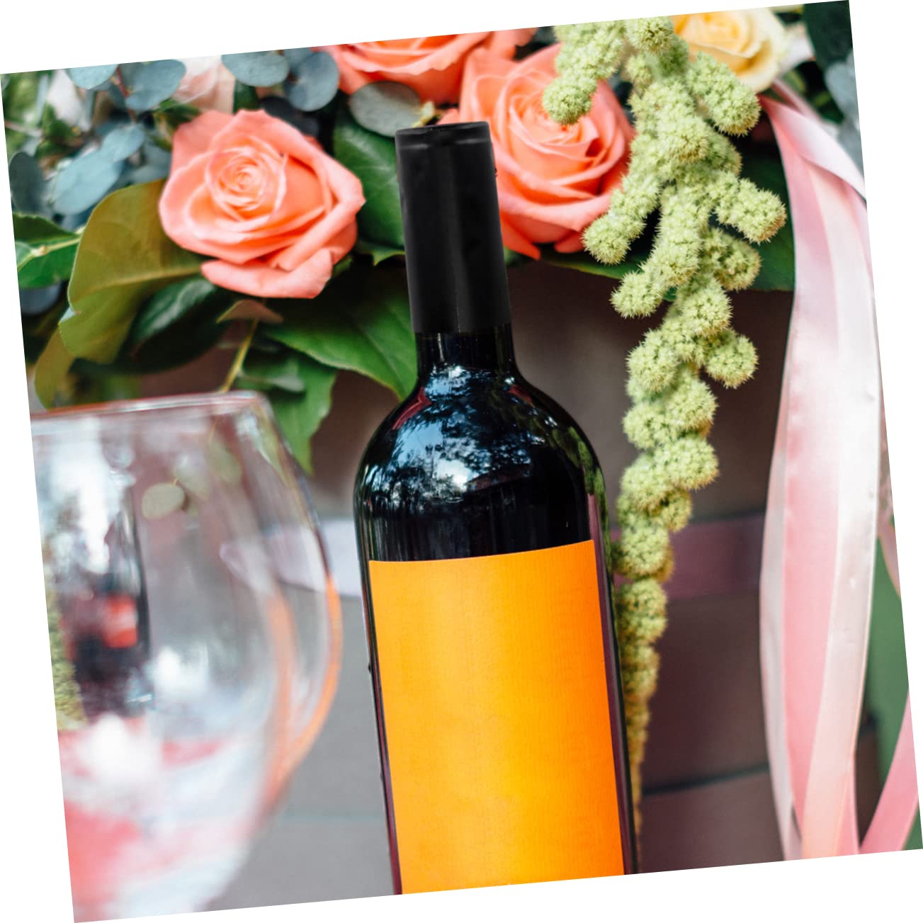 BEBEMOKO 100pcs Wine Bottle Sealing Film Heat Shrink Wine Caps Homebrew Cap Seal