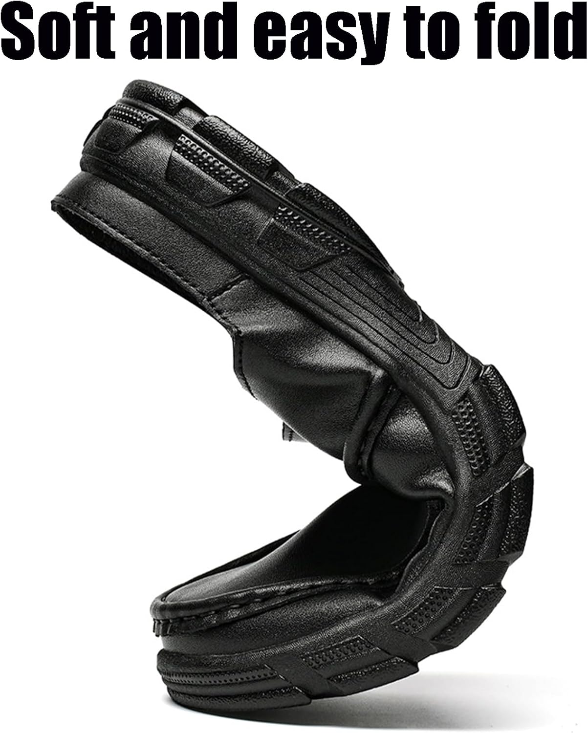 Mens Genuine Leather Soft Bottom Mule Sandals Luxury Wide Round Toe Slip On Formal Wear Dress Loafers Casual Breathable Walking Slippers - Image 4