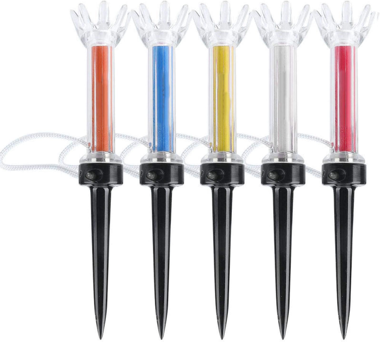 OUKENS Golf Tees, 5Pcs Flexible Magnetic Plastic Golf Tee Training Practice Tool Accessory