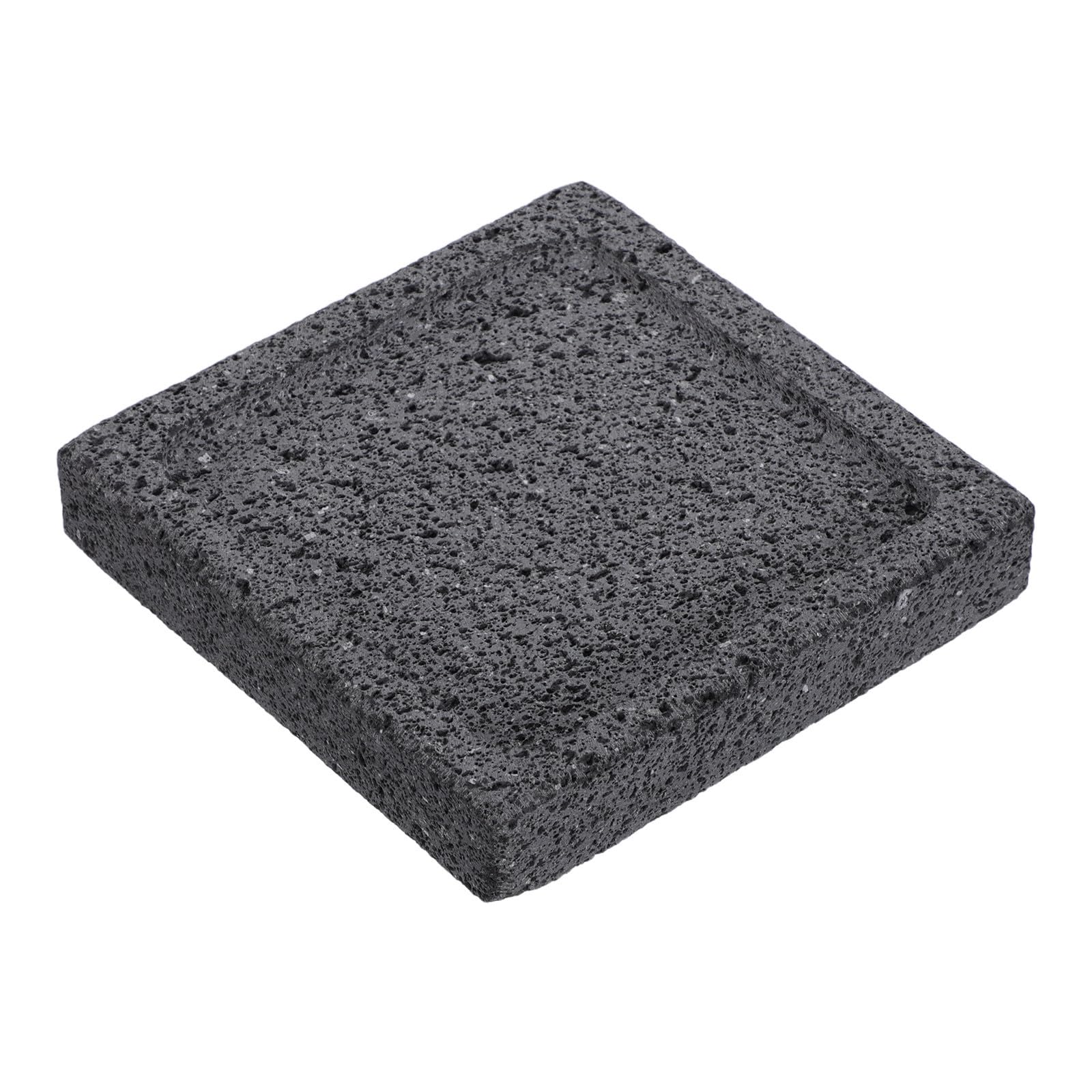 Toyvian Placa Rectangular de Piedra Volcánica para Barbacoa Coreana Distribución Uniforme del Calor y Retención de Nutrientes Adecuado para Tofu y Pescado