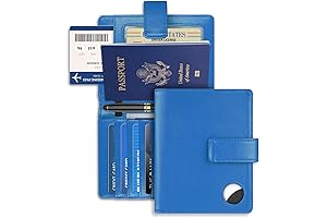 AirTag Passport Holder Wallet - RFID Blocking with AirTag Case