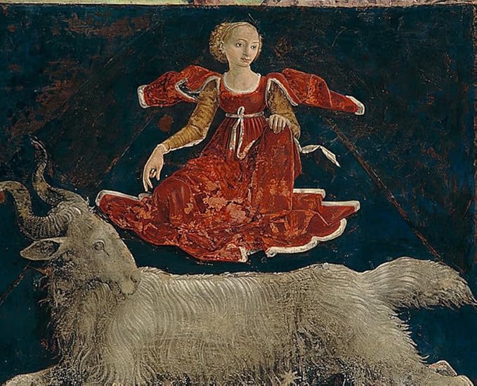 WALLKiART Aesthetic Poster Wall Art on Canvas Wall Art Painting Aries Zodiacal Sign From the Month of March by Francesco Del Cossa Art Print Images for Home Decor 60x90cm