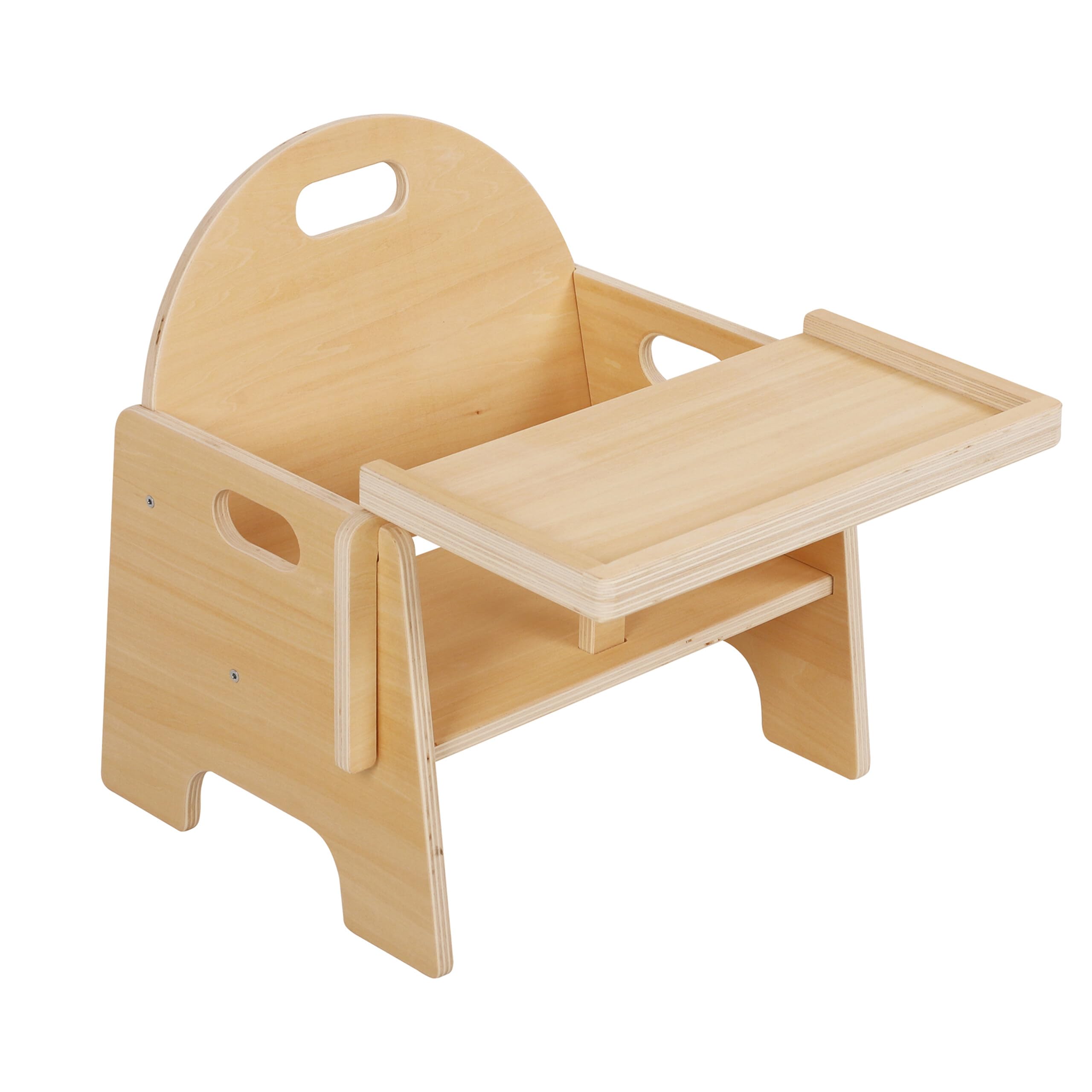 Relaxdays Chaise Enfant avec Table Intégrée, Bois Naturel, 32x33x29 cm, Montessori, dès 1 an