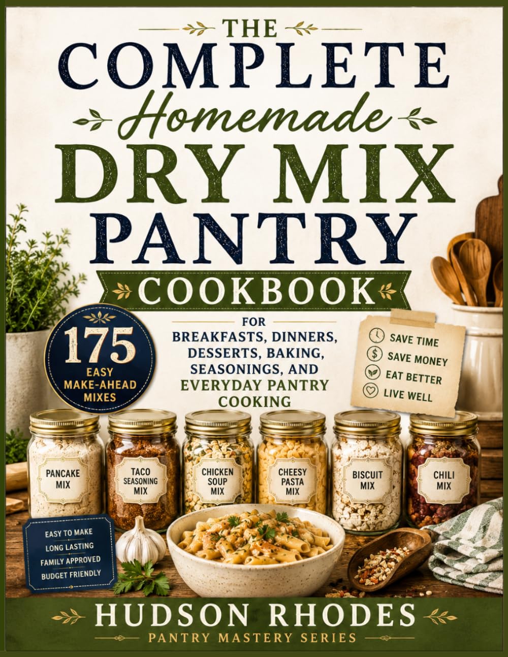 The Complete Homemade Dry Mix Pantry Cookbook: 175 Easy Make-Ahead Mixes for Breakfasts, Dinners, Desserts, Baking, Seasonings, and Everyday Pantry Cooking