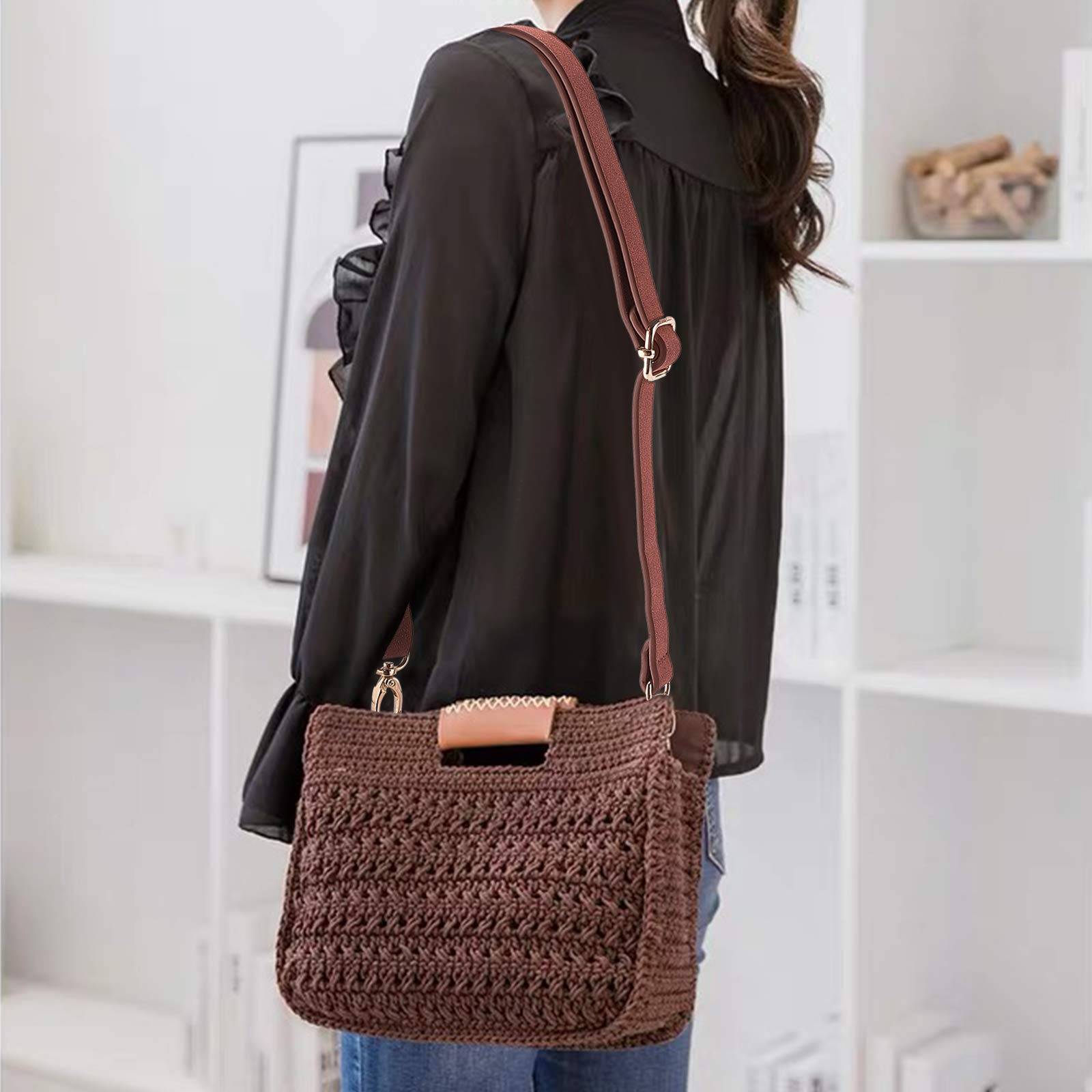 Amazon.com: PandaHall DIY PU Leather Bag Knitting Set