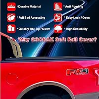 Vista 2 de Cubierta enrollable suave para caja de camioneta de 5.0 pies para Ford Ranger 2019, 2020, 2021, 2022, 2023, 2024, 2025 y 2026 Styleside