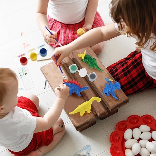 Miniatura 5 de Juego de 30 juegos de pintura de dinosaurios con tarjetas del día de San Valentín, figuras de dinosaurio, artes y manualidades, regalo de