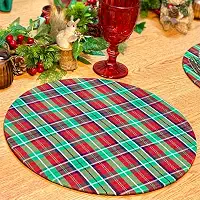 Kit Capas de Sousplat 35cm de Natal Natalina 6 Lugares (Xadrez Tradicional Natalino)