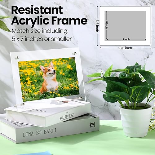 Miniatura 3 de Thyle Marco de fotos acrílico de escritorio de 5 x 7 pulgadas, marcos de fotos acrílicos o marcos de fotos colgantes para montaje en pared, marco de