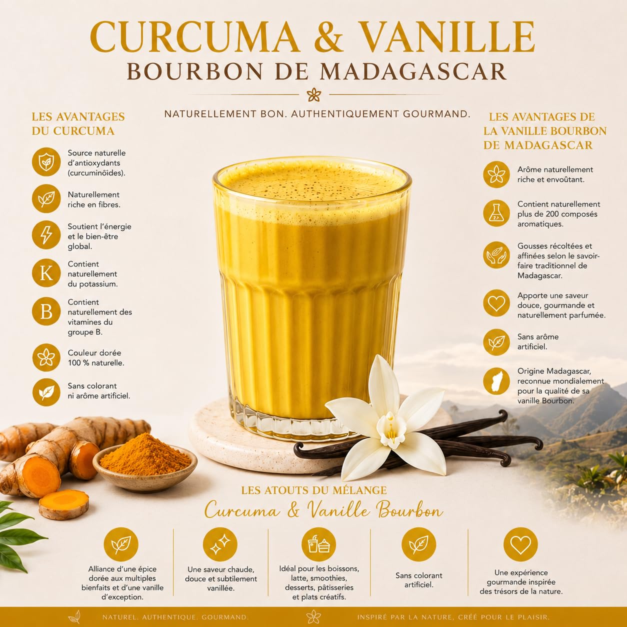 Comptoir Des Epices Madagascar Vainilla - Polvo de vainilla Bourbon (150 g) - vaina de vainilla pura molida - para café - Pastelería - Desertos - Cocina - Infusion (empresa francesa)