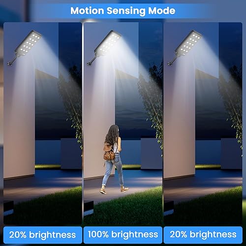 Miniatura 3 de Gefolly G-15000W Solar Street Light Outdoor, Wide Angle Commercial Parking Lot Light Dusk to Dawn 6500K IP67 Flood Security with Motion Sensor Lamp