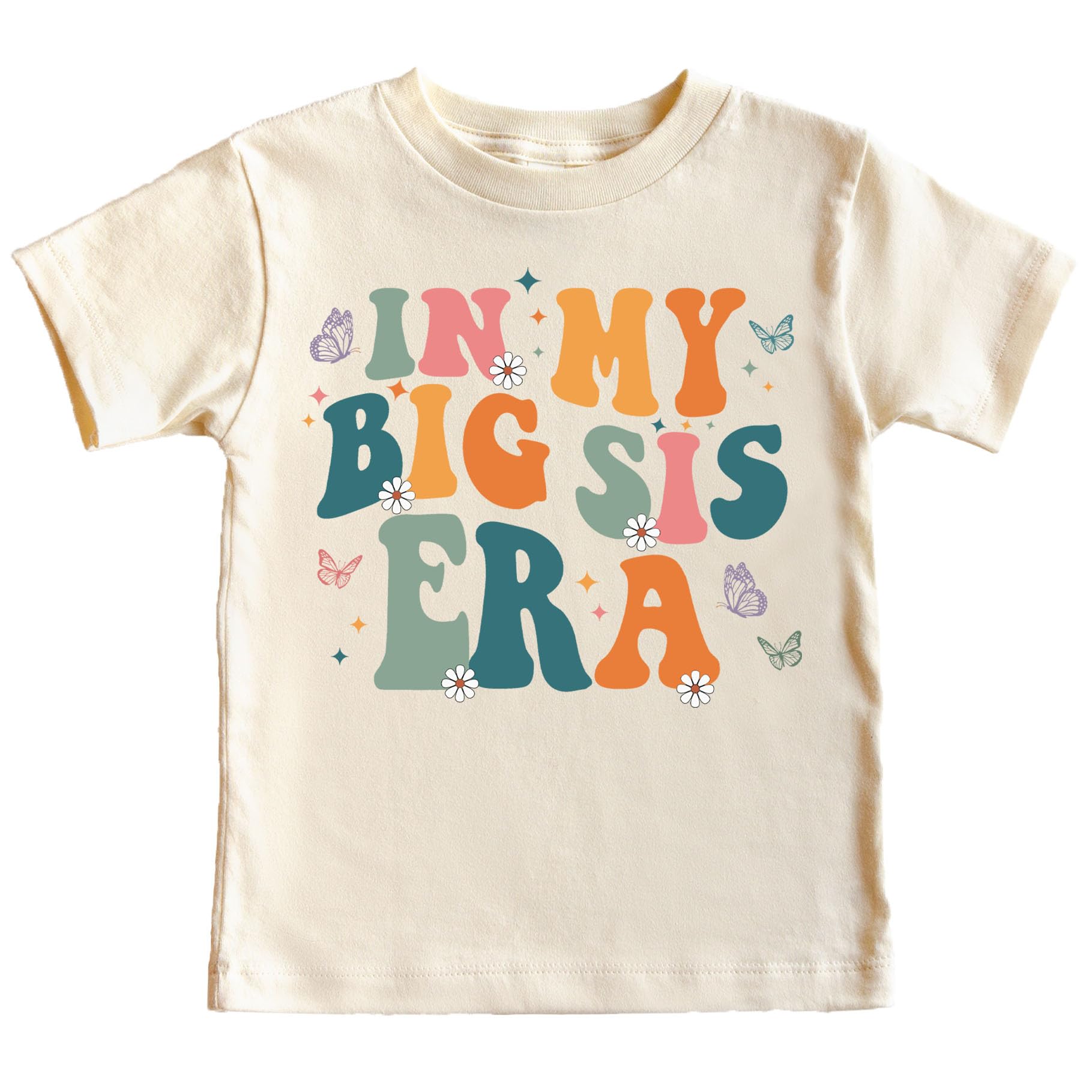 in My Big Sis Era Shirt for Girls Trendy Groovy Big Sister Butterfly Tee