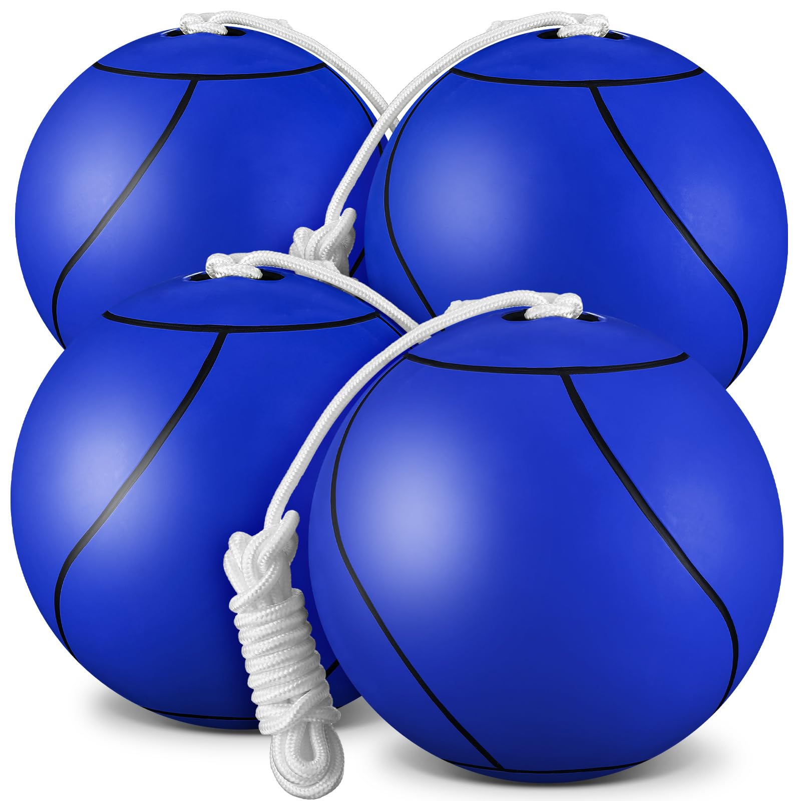 Shappy Tetherball Soft Tether Balls and Rope Set Game Replacement Tetherball Set Rubber Tether Ball Equipment for Kids Adults Indoor Outdoor