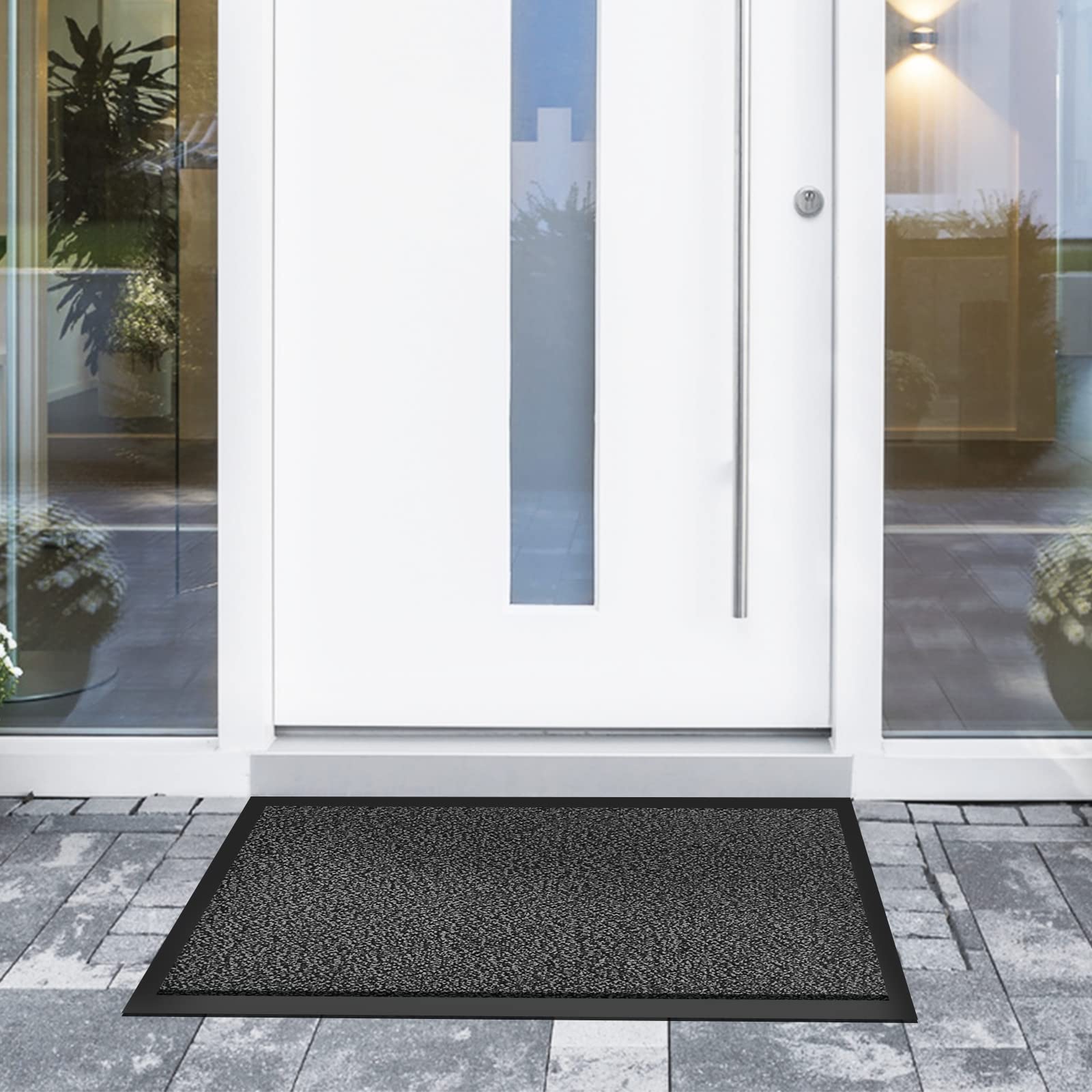 casa pura Tapis d'entrée Sky Anthracite-Noir : Absorption et Facilité d'Entretien — Un Bon Investissement ?