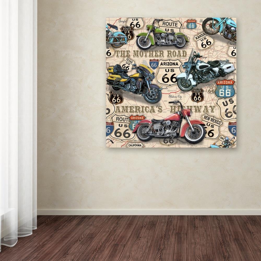 Amazon.com: Trademark Fine Art Vintage Motorcycles On Route