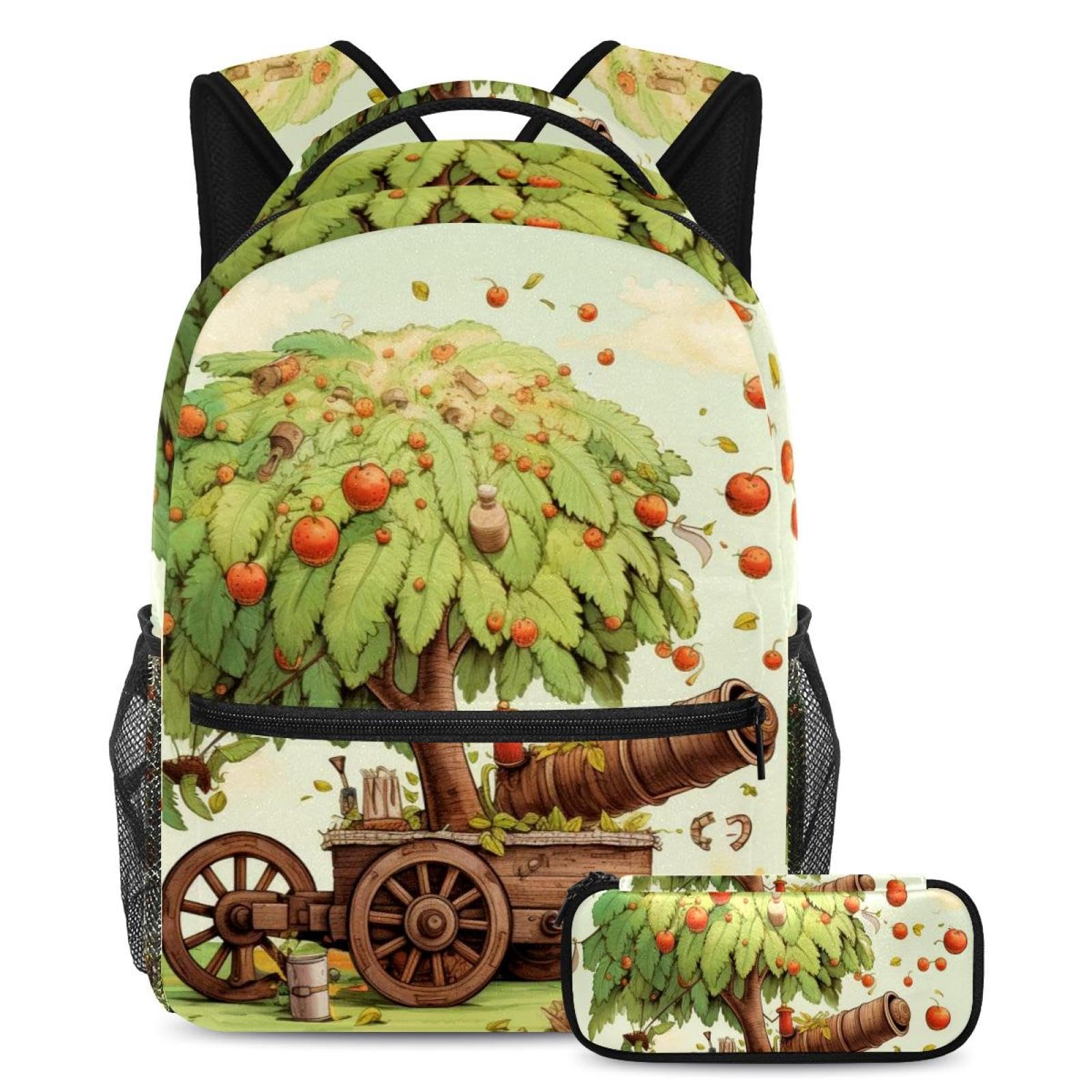 Sac à dos multicolore et trousse d'école pour ados