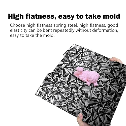 Miniatura 10 de HzdaDeve PEI PEO Hoja de 330X330MM Placa de construcción de cama calefactada de acero con resorte Plataforma flexible de un lado texturizado un lado