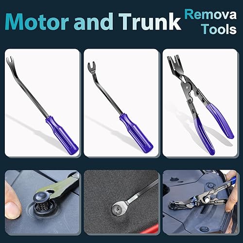 Miniatura 3 de Keze 7 piezas de herramienta de palanca de extracción de plástico y alicates de clip, kit de extracción de alicates para eliminación de carrocería