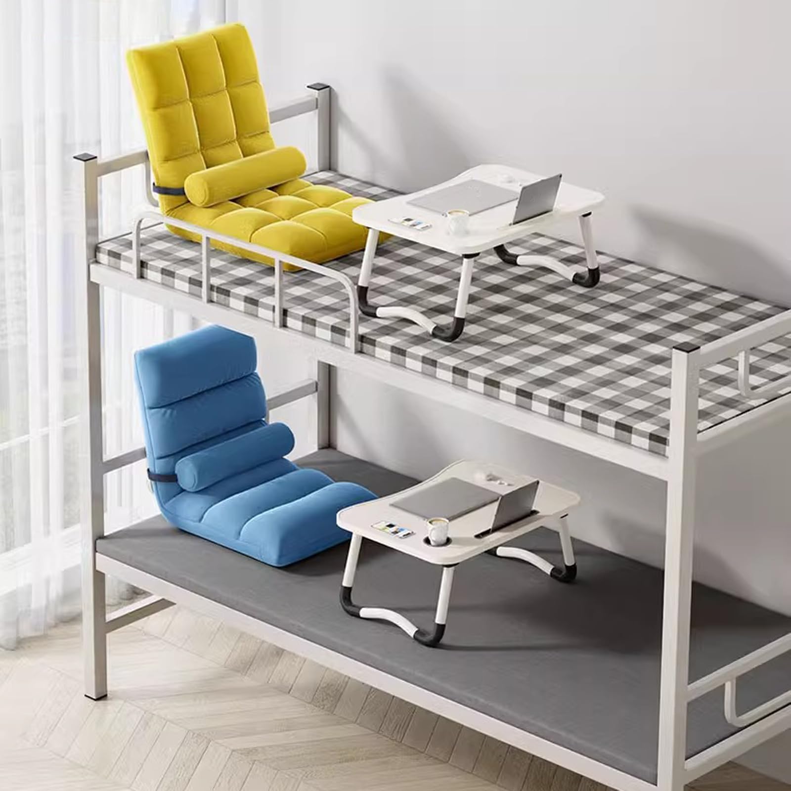 Silla de meditación plegable portátil, asiento de salón ajustable de 5 niveles, silla de suelo para sala de estar, balcón, relajación, diseño sin piernas, cómodo asiento de sol.