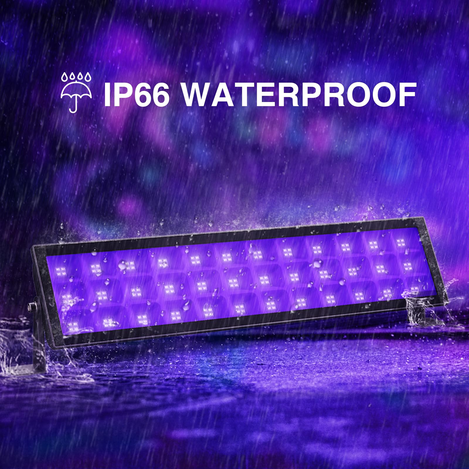 CREATESTAR Lot de 2 spots LED à lumière noire 100 W