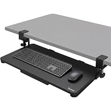 Turonic Clamp On Keyboard Tray Under Desk Slide Out, No Drilling KT1