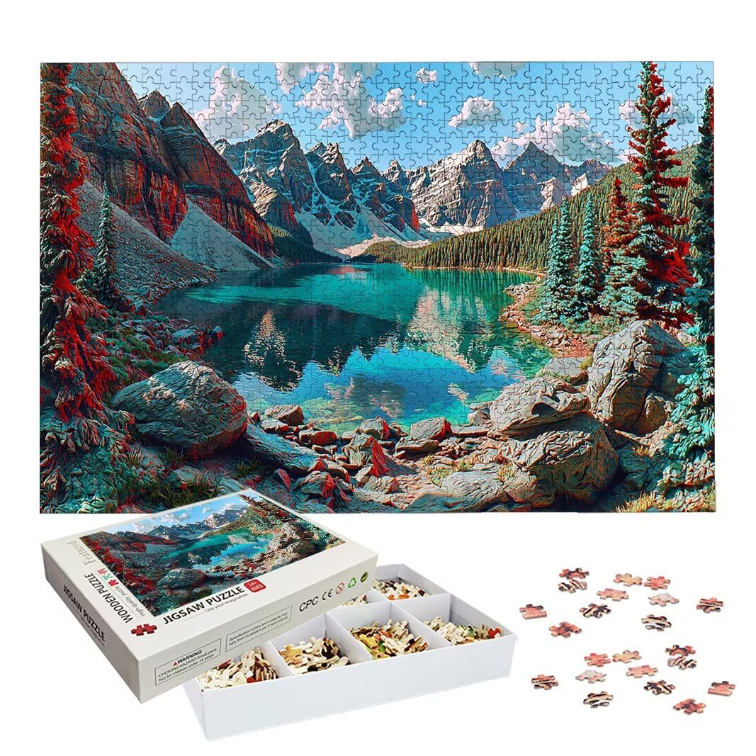 Puzzle Lago, Puzzle 1000 Pezzi per Adulti, Decor, Regalo Donna/Uomo -2549