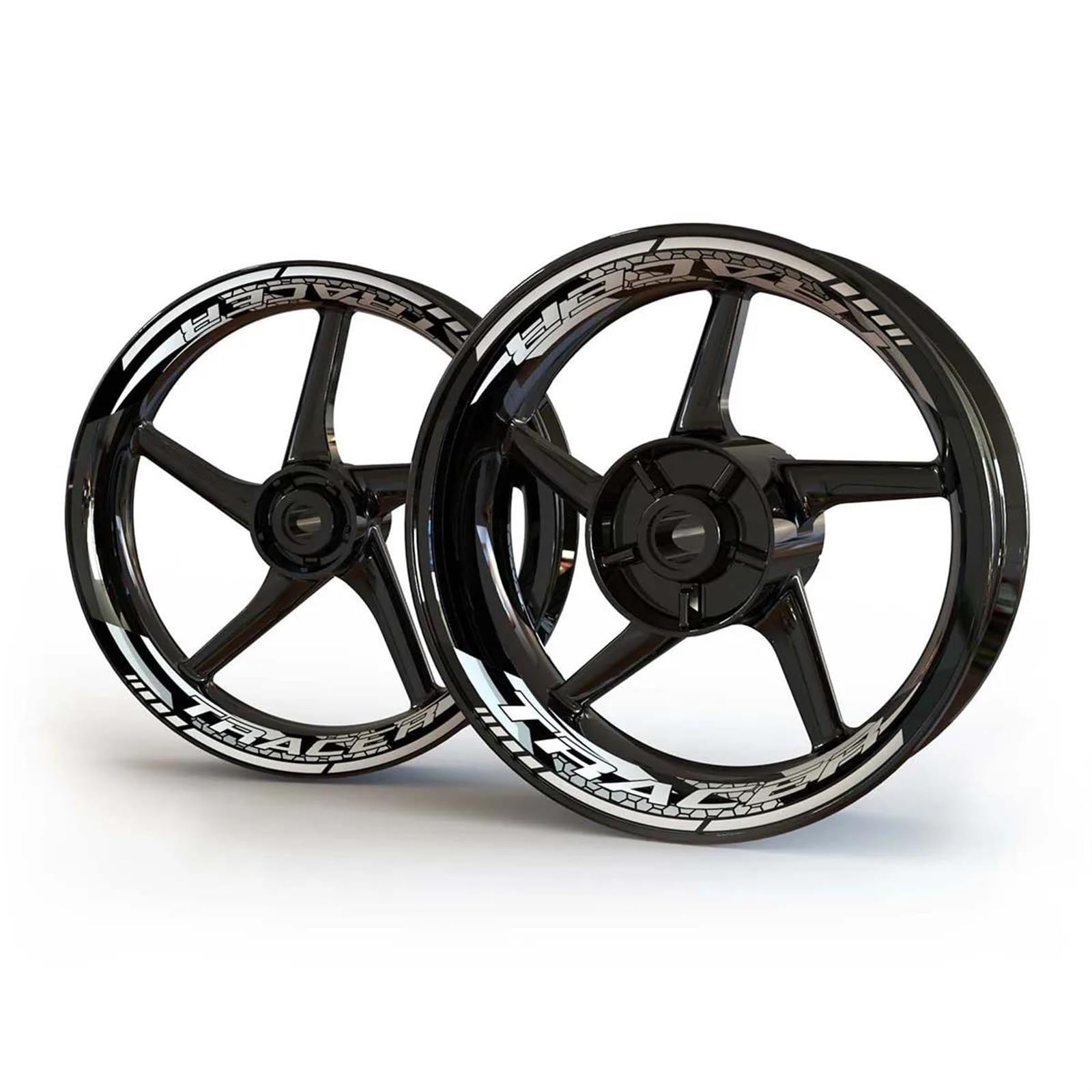 Reflektierender Motorrad-Felgenaufkleber, Felgenstreifen Vorne Und Hinten, Wasserdichtes Klebeband Für Tracer 9 Gt 900 700(Style 1)