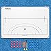 FORZA 35in x 24in Double-Sided Sports Coaching Whiteboard | 13 Sport Options - Dry Erase Board Equipped with Magnetic Markers, Pen & Eraser (Field Hockey, Without Carry Bag)